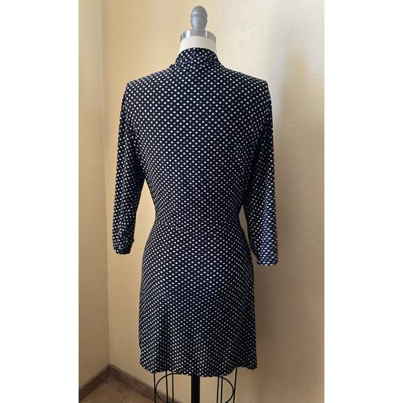 Rene Rofe Women's Robe Size L Black White Grey White Polka Dot - Picture 5 of 6